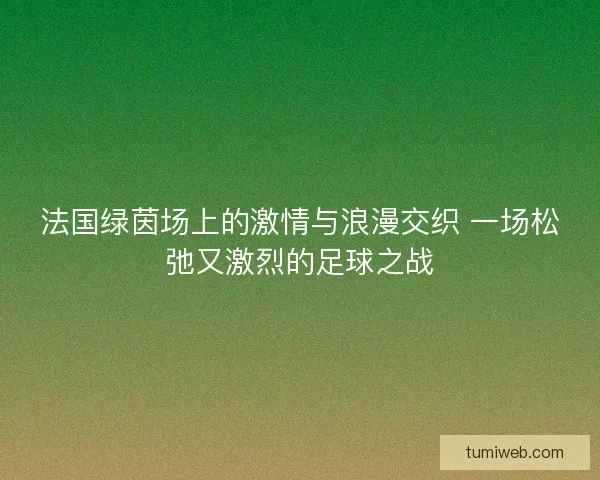 法国绿茵场上的激情与浪漫交织 一场松弛又激烈的足球之战 法国绿茵场上的激情与浪漫交织 一场松弛又激烈的足球之战